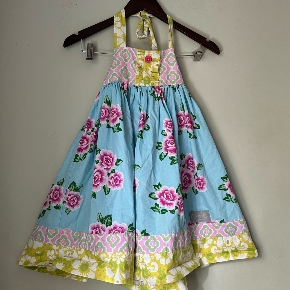 Eleanor Rose | Walk with me Daphne Floral Halter Dress | size 6-7